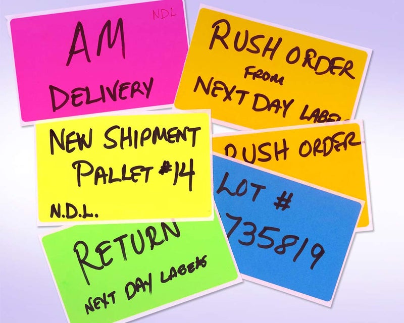 NextDayLabels 500 Rectangle Stickers (3"" x 5"") - Color Coding Labels Roll - Moving Labels for Boxes, Colored Inventory Stickers for Packing, Organizing, and Storage (Fluorescent Red) - Image 4
